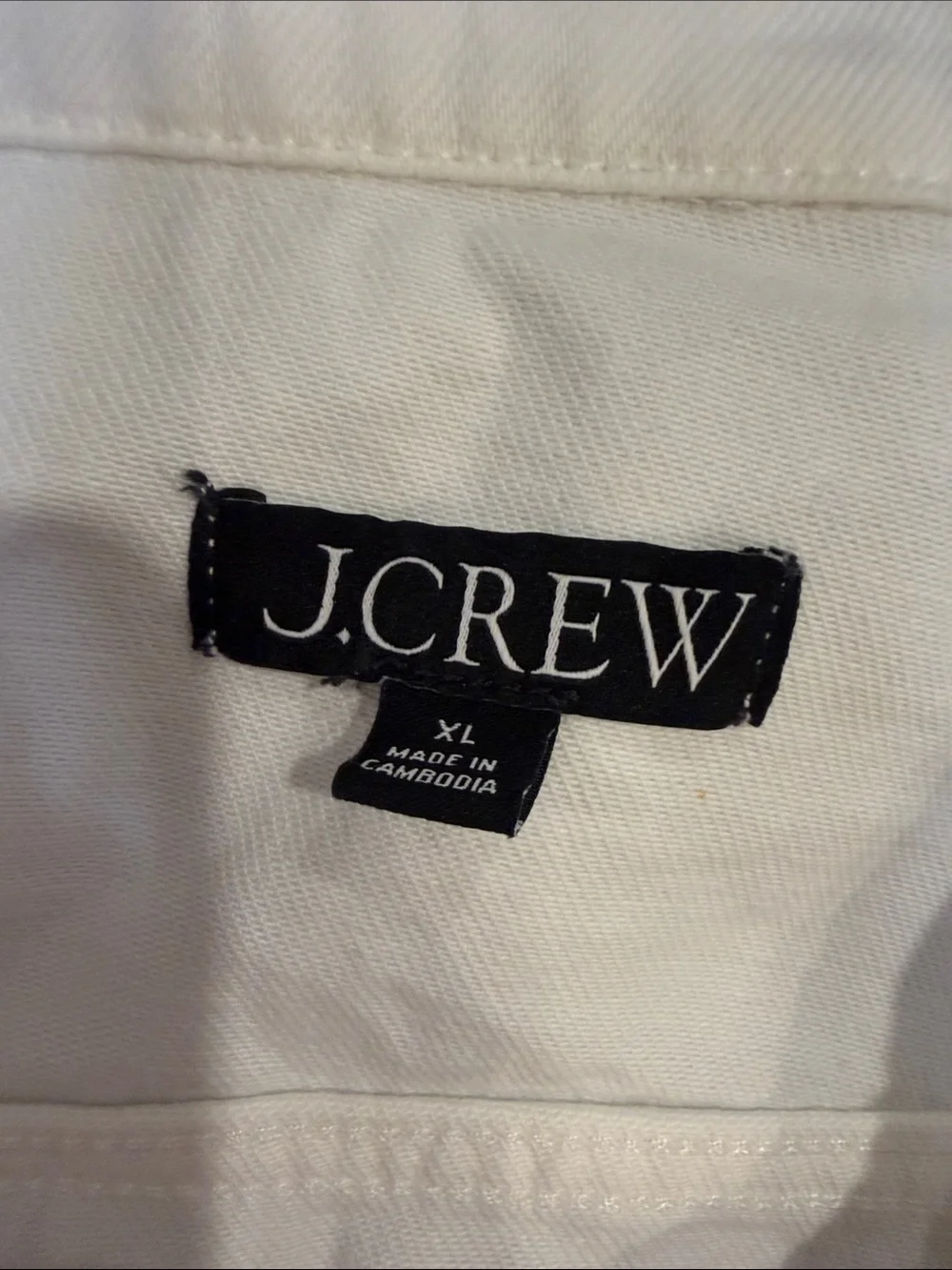 J. Crew Cream White Denim Jacket Size XL - C30-091